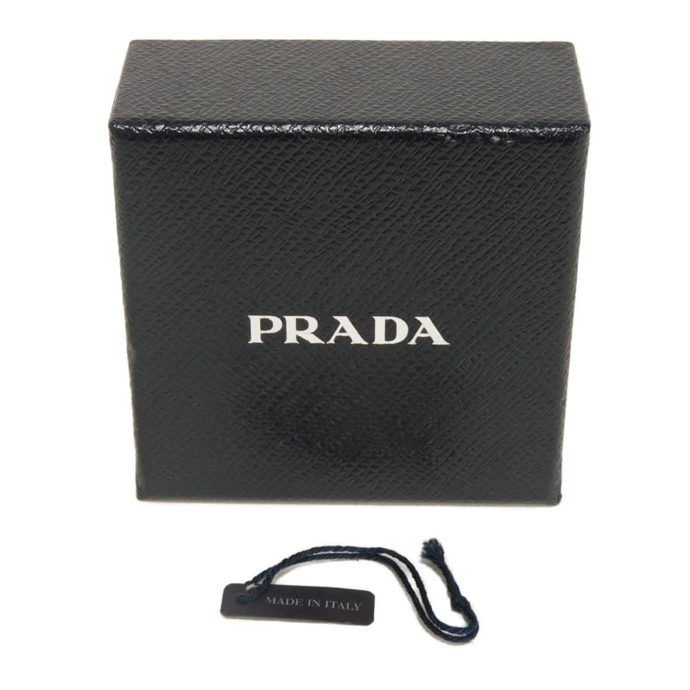 PRADA プラダ サフィアーノ キーリング ブルー ネイビー シルバー