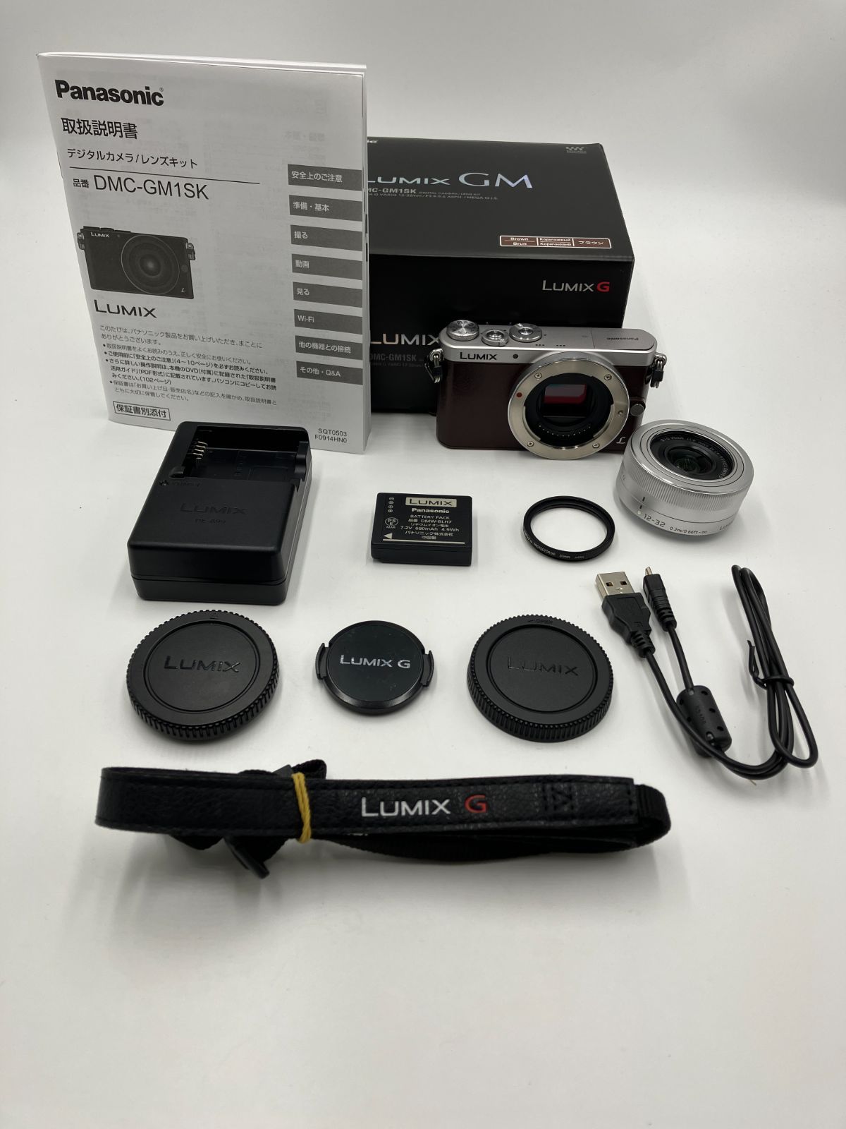 【動作確認済】Panasonic LUMIX DMC-GM1SK 12-32mm レンズキット ブラウン