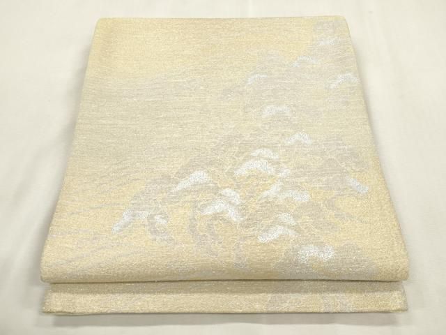 平和屋着物●両面　六通柄袋帯　伊勢絹　枝松文　金銀糸　正絹　逸品　CABH6647dy