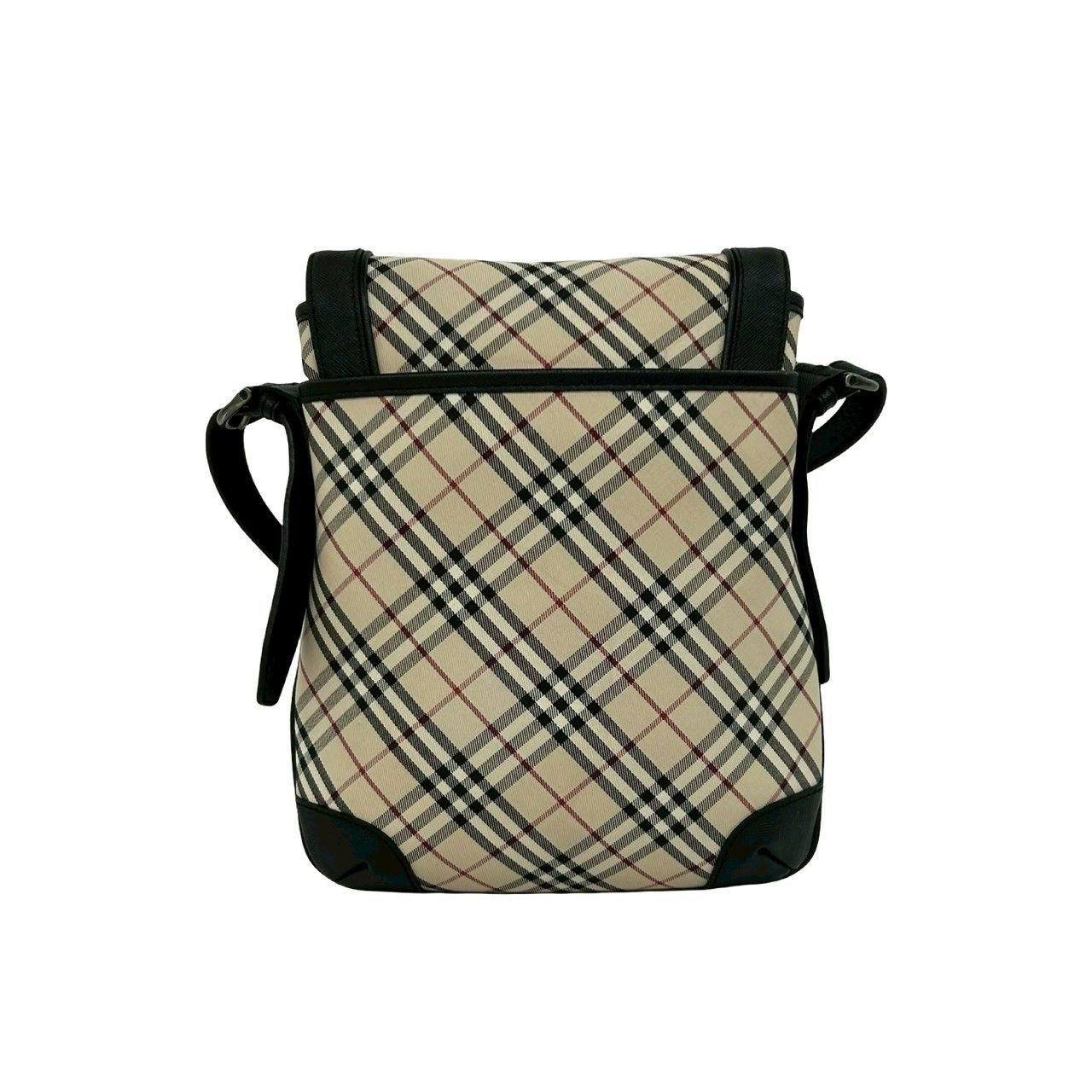 バーバリー　チェック柄 ショルダーバッグ ベージュ・黒 極 美品 BURBERRY バーバリー ノバチェック 柄 ターンロック
