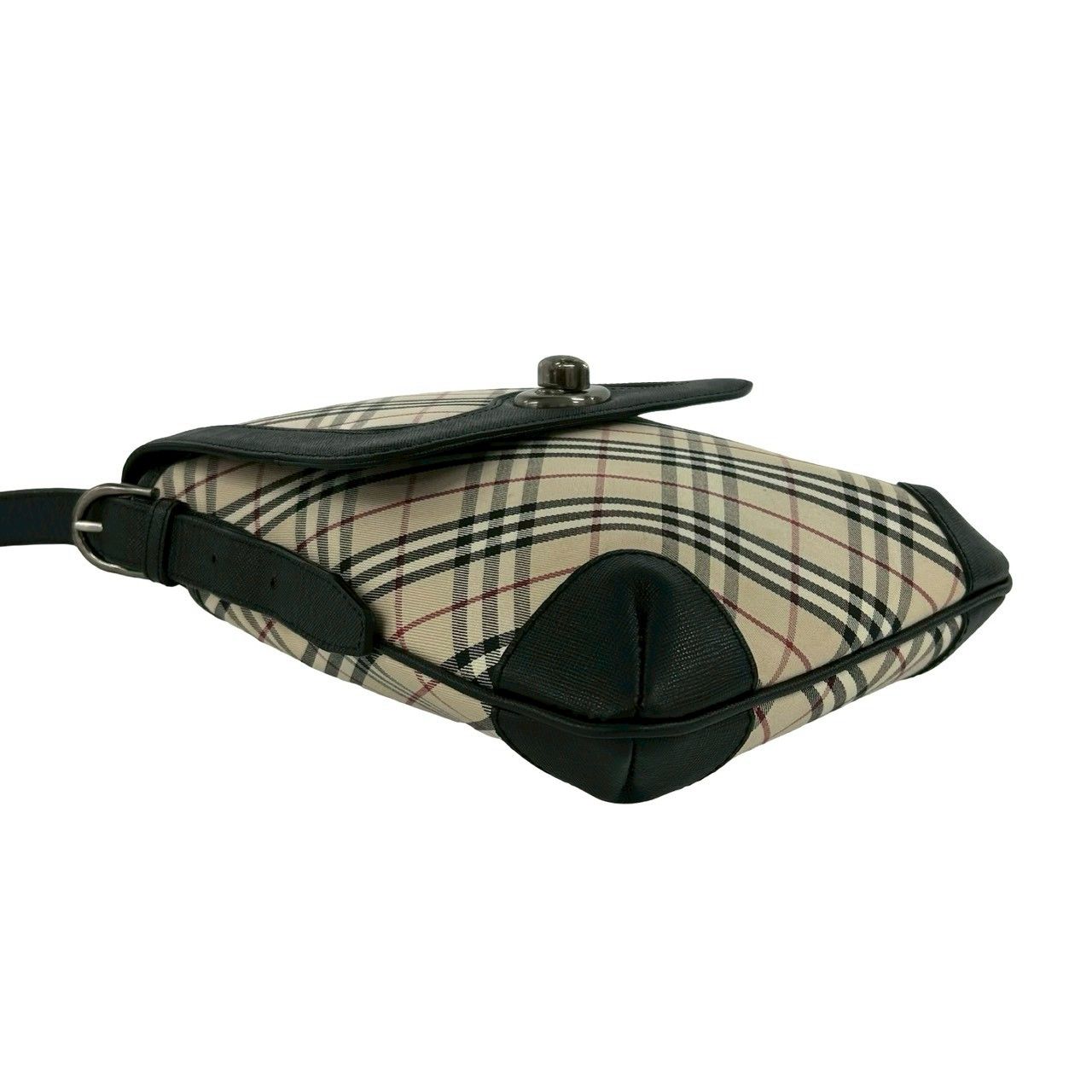 極 美品 BURBERRY バーバリー ノバチェック 柄 ターンロック 