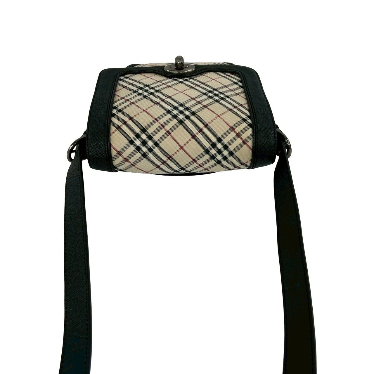 極 美品 BURBERRY バーバリー ノバチェック 柄 ターンロック 