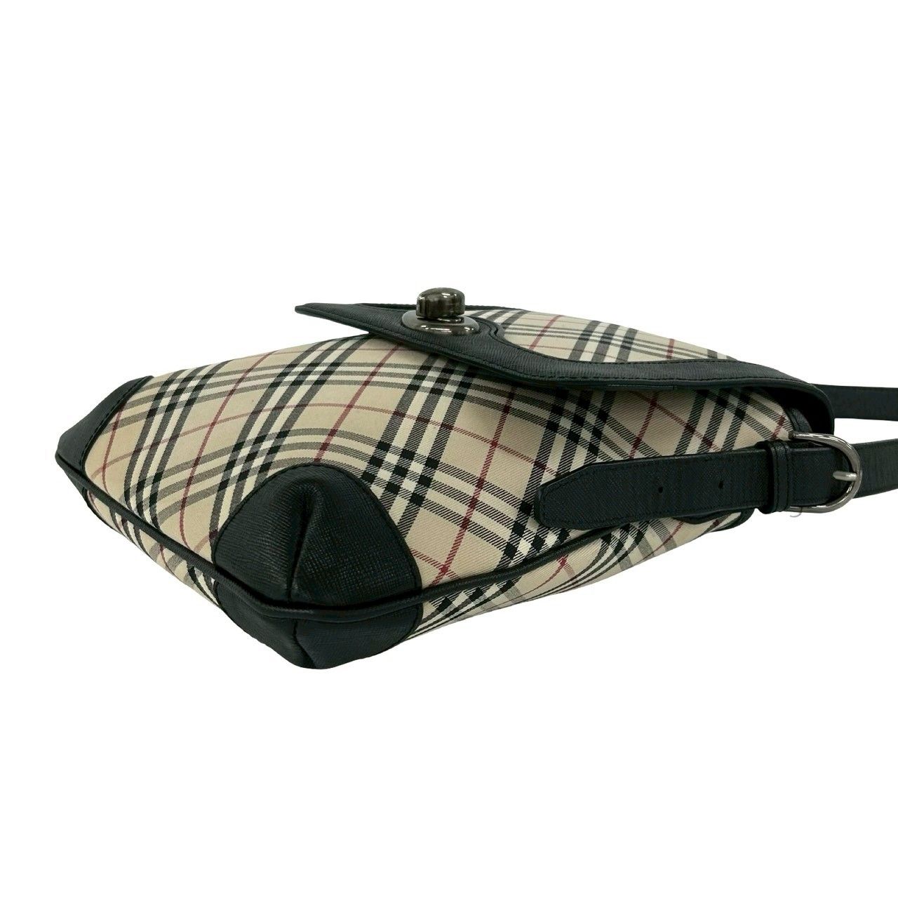 極 美品 BURBERRY バーバリー ノバチェック 柄 ターンロック 