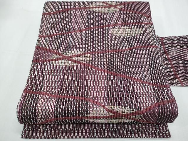 平和屋着物＊夏物　八寸名古屋帯　幾何学文様　正絹　逸品　CABG9950fb 15,392円