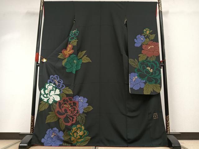 平和屋着物●KIMONO DESIGN 藤紫朗 tojiro 　振袖　草花文　金彩　正絹　逸品　AABI9148fy 29,575円