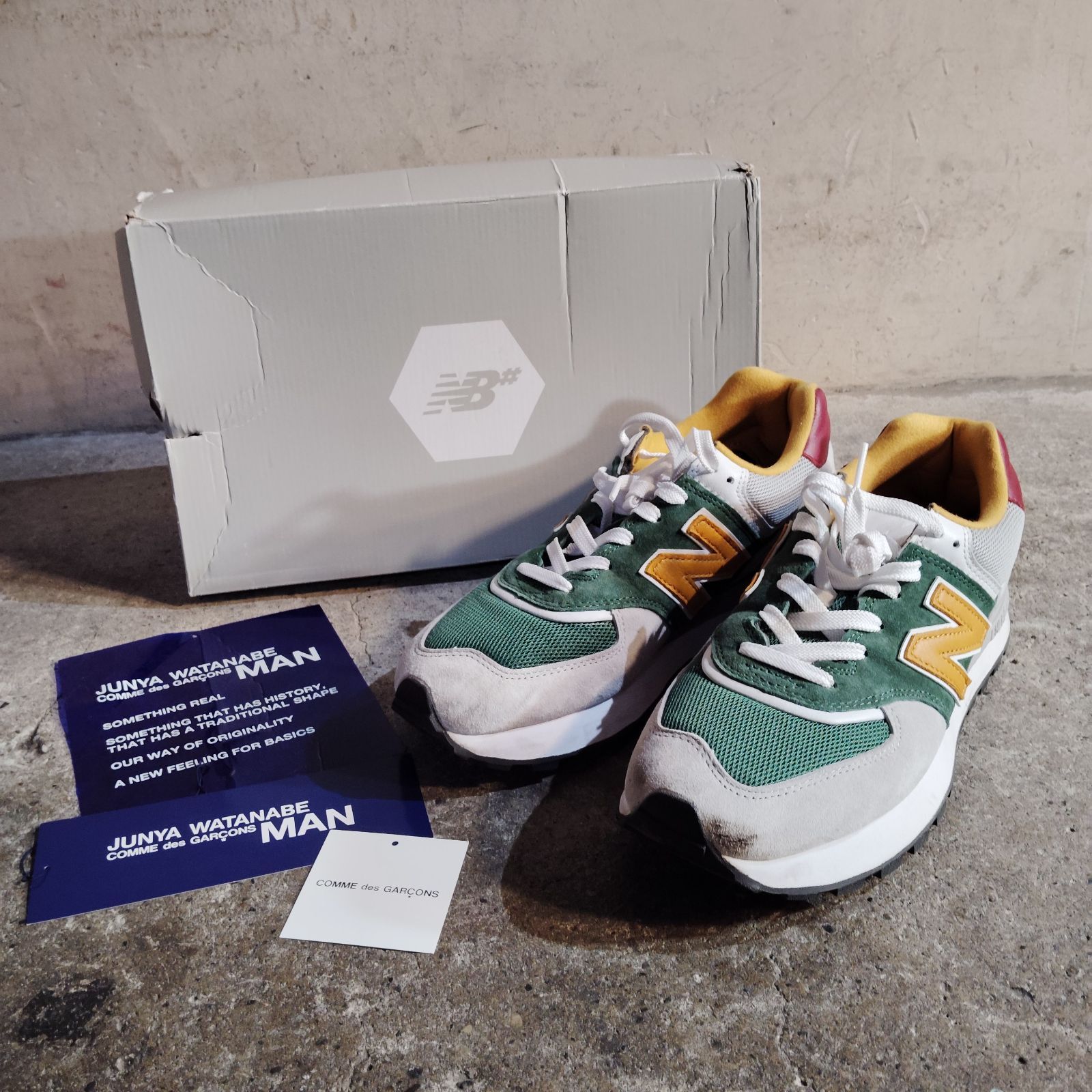 eYe JYUNYA WATANABE MAN × New Balance 574 Legacy Gray/Green 