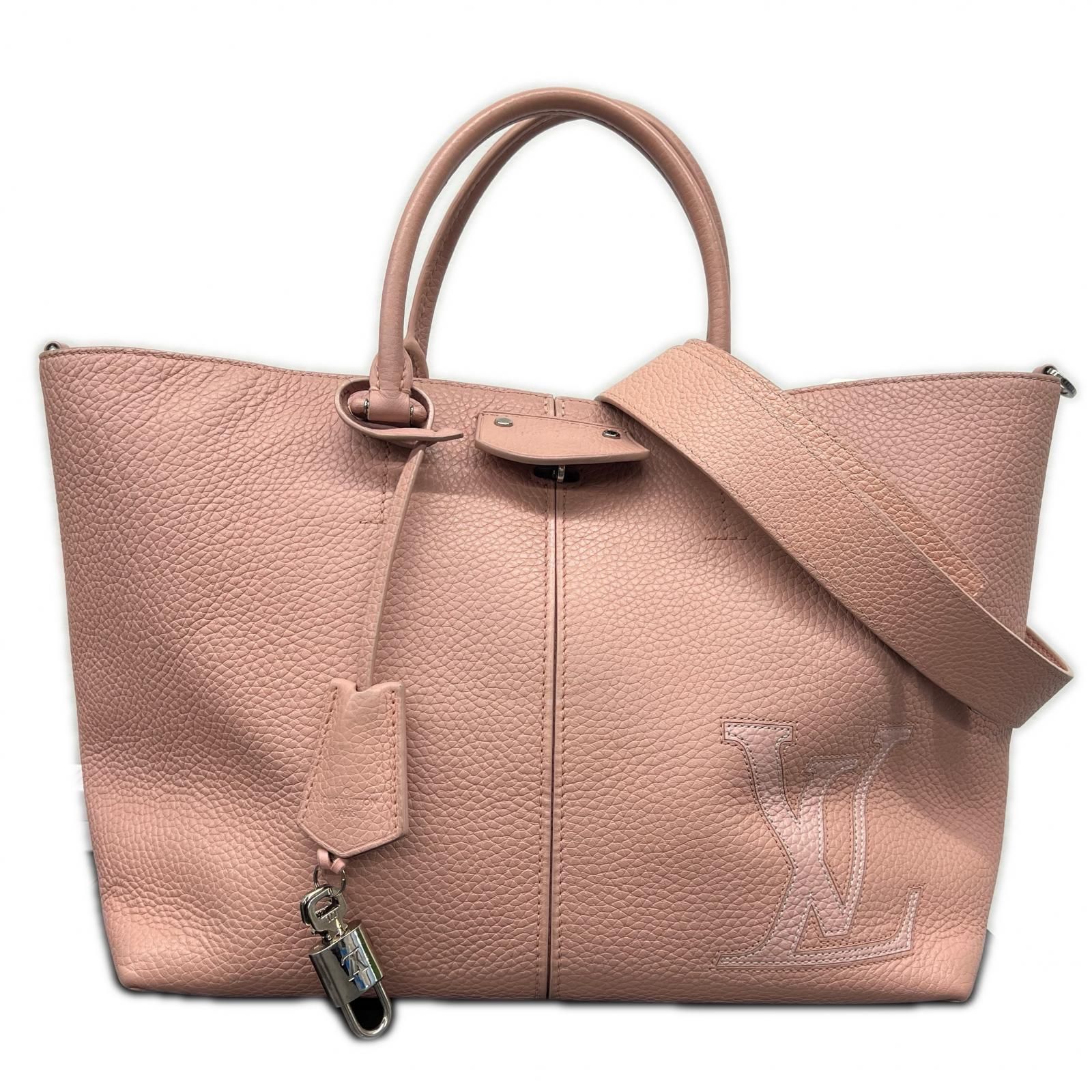 LOUIS VUITTON 希少 美品 ルイヴィトン ペルネル トリヨンレザー 2way トートバッグ ショルダーバッグ M54780 レザー MI4177 ピンク ハンドバッグ ヴィトン LV Aランク 中古 鑑定済
