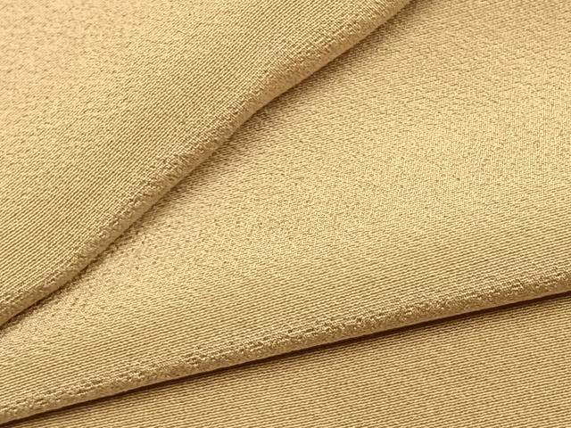 平和屋着物●上質な色無地　枯色　正絹　逸品　AABI9118fy