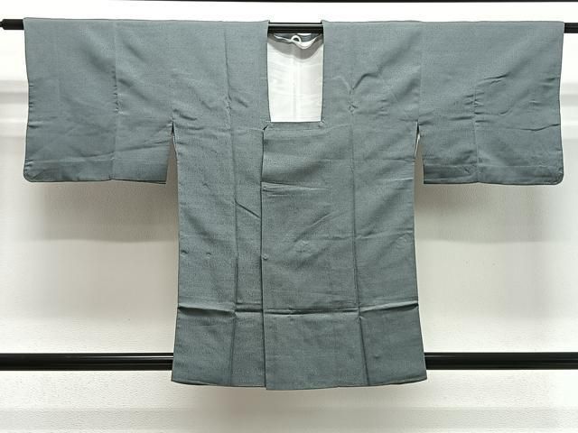 平和屋着物#道行コート 錆浅葱色 正絹 逸品 CABH3247ua