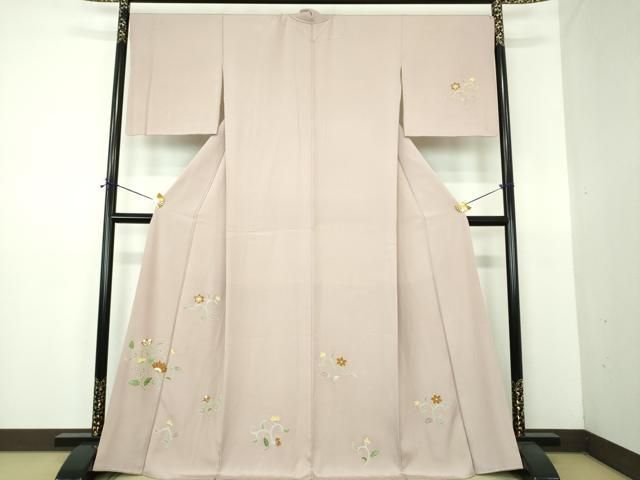 平和屋着物●訪問着　更紗花唐草文　金彩　正絹　逸品　DABE5914ps