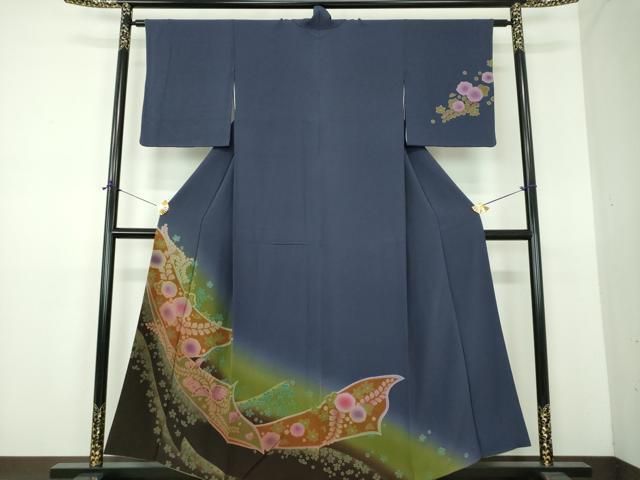 平和屋着物●訪問着　絞り　辻が花　暈し染め　金彩　正絹　逸品　DABE5919ps