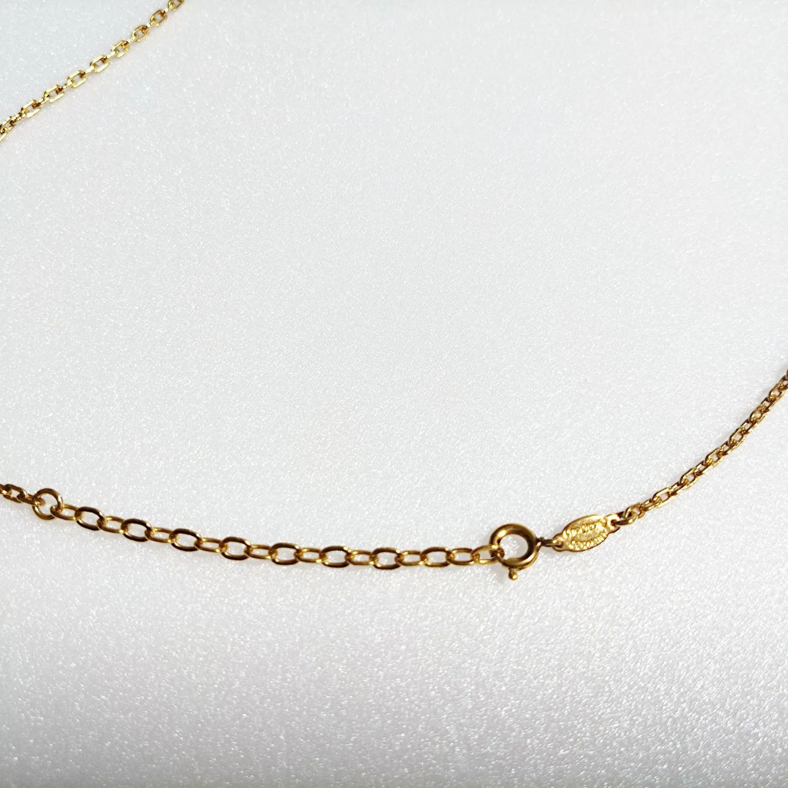 美品 クリスチャンディオール CDロゴサークルネックレス ゴールド 
