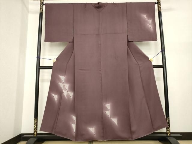 平和屋着物●訪問着　鱗文様　暈し染め　正絹　逸品　AABI7540ck
