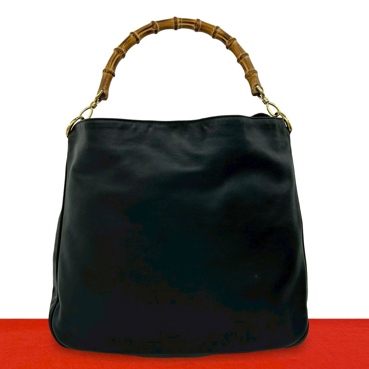 極 美品 GUCCI グッチ オールドグッチ ヴィンテージ バンブー レザー