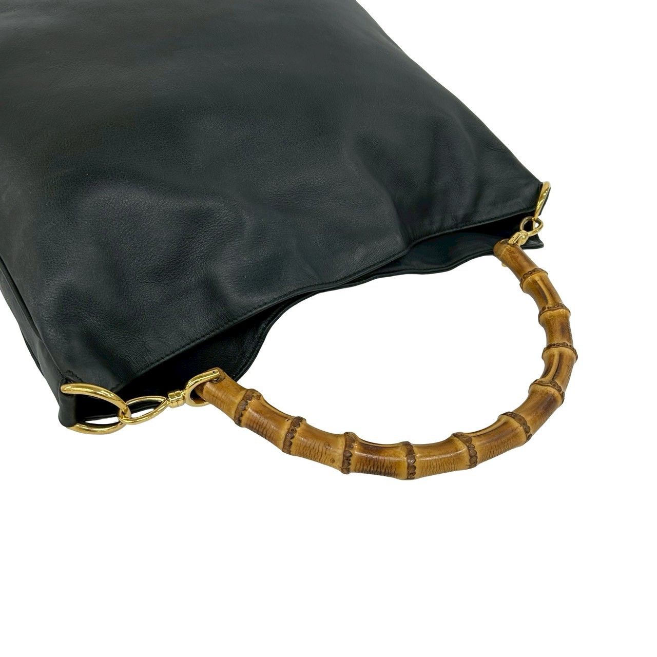 極 美品 GUCCI グッチ オールドグッチ ヴィンテージ バンブー レザー