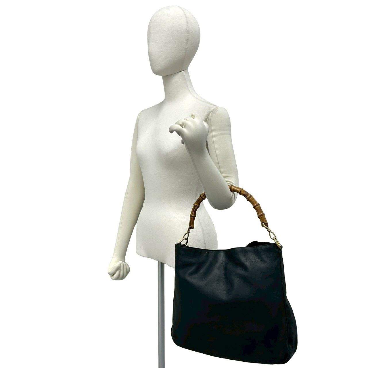 極 美品 GUCCI グッチ オールドグッチ ヴィンテージ バンブー レザー