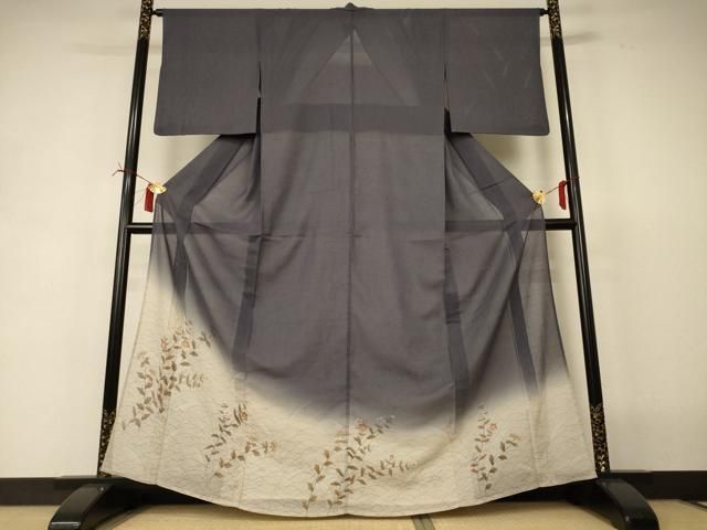 平和屋着物＊夏物　訪問着　紗　草花文　暈し染め　正絹　逸品　AABI6609jd 29,575円