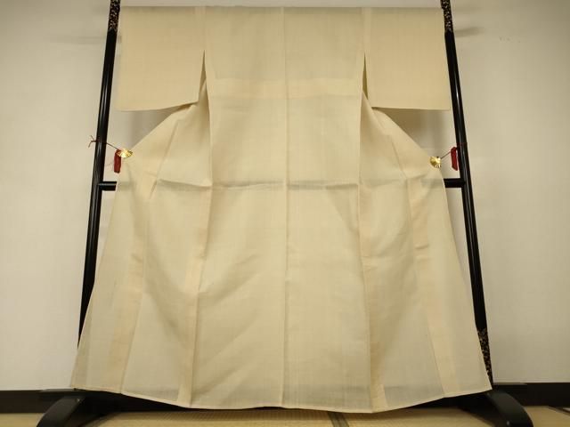 平和屋着物＊夏物　紗紬　枯色　正絹　逸品　AABI6612jd