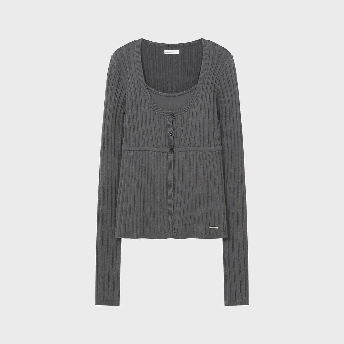 ミセキ ソウル Ribbed layered cardigan knit