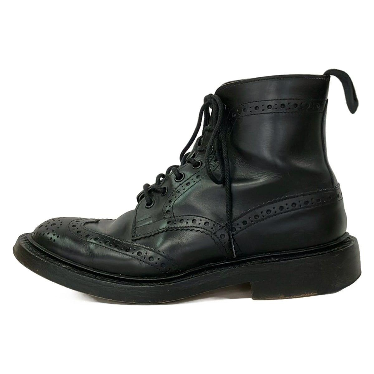 Tricker’s ブーツ ウィングチップ ブラック 本革 ヴィンテージ Tricker's(トリッカーズ) ショートブーツ 6h メンズ - 黒 ウィング