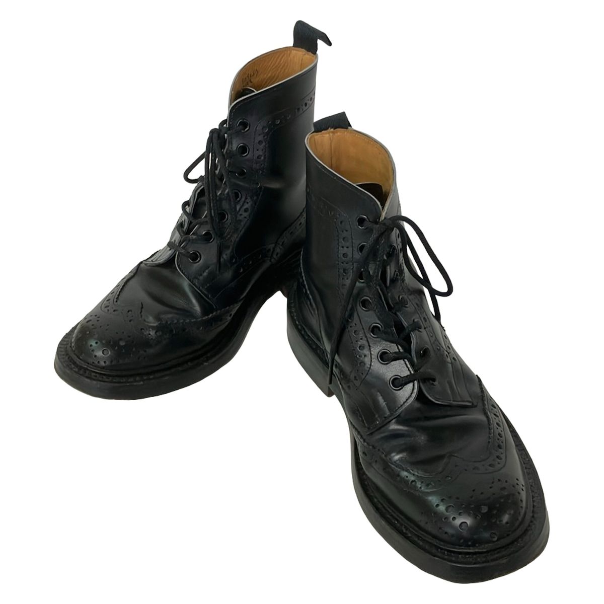 Tricker's(トリッカーズ) ショートブーツ 6h メンズ - 黒 ウィング