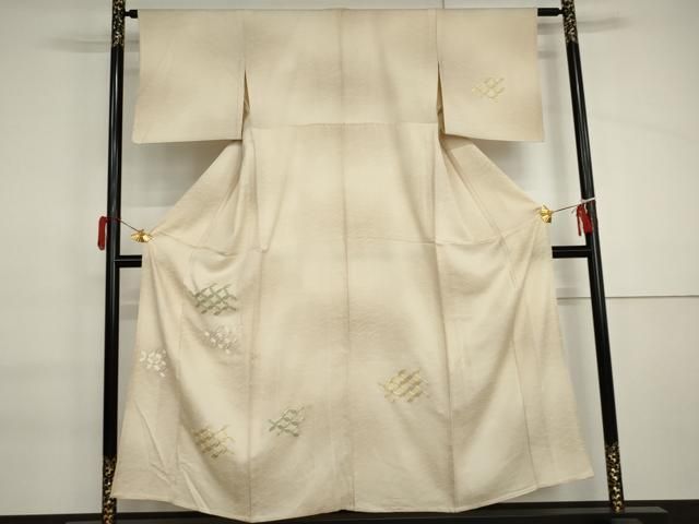 平和屋着物▽訪問着　単衣　駒刺繍　芝に七宝　暈し染め　正絹　逸品　AABI6180cs 21,840円