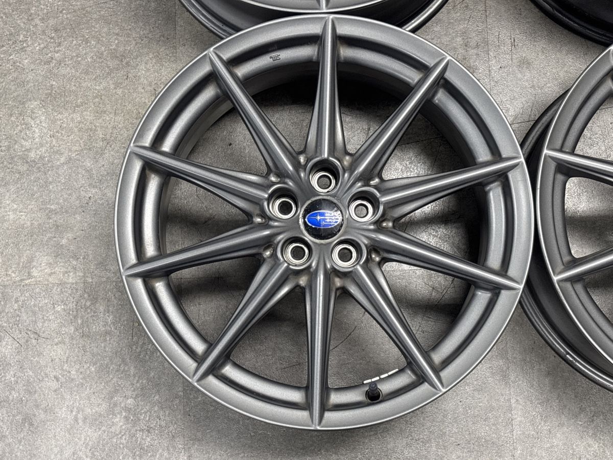 美品】スバル BRZ 純正 18in 7.5J +48 PCD100 4本 ノーマル戻し