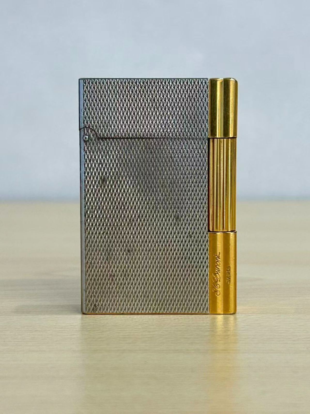 Dupont デュポン ガスライター シルバ×ゴールド色 動作未確認