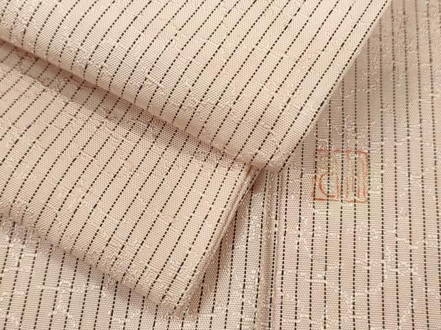 平和屋着物▽上質な紬　単衣　作家物　縞　吉祥地紋　正絹　逸品　CABG2074ze 22,425円