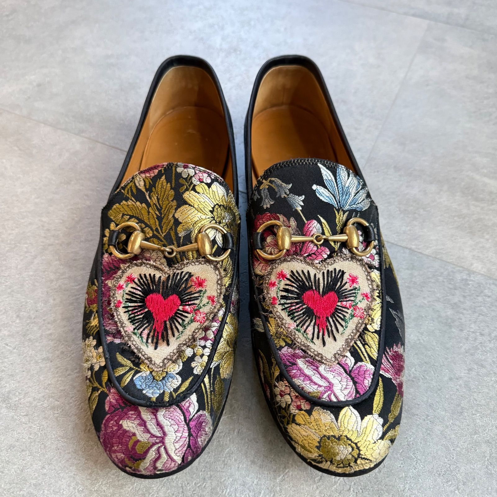 希少 GUCCI グッチ ホースビットローファー プリンスタウン フローラル