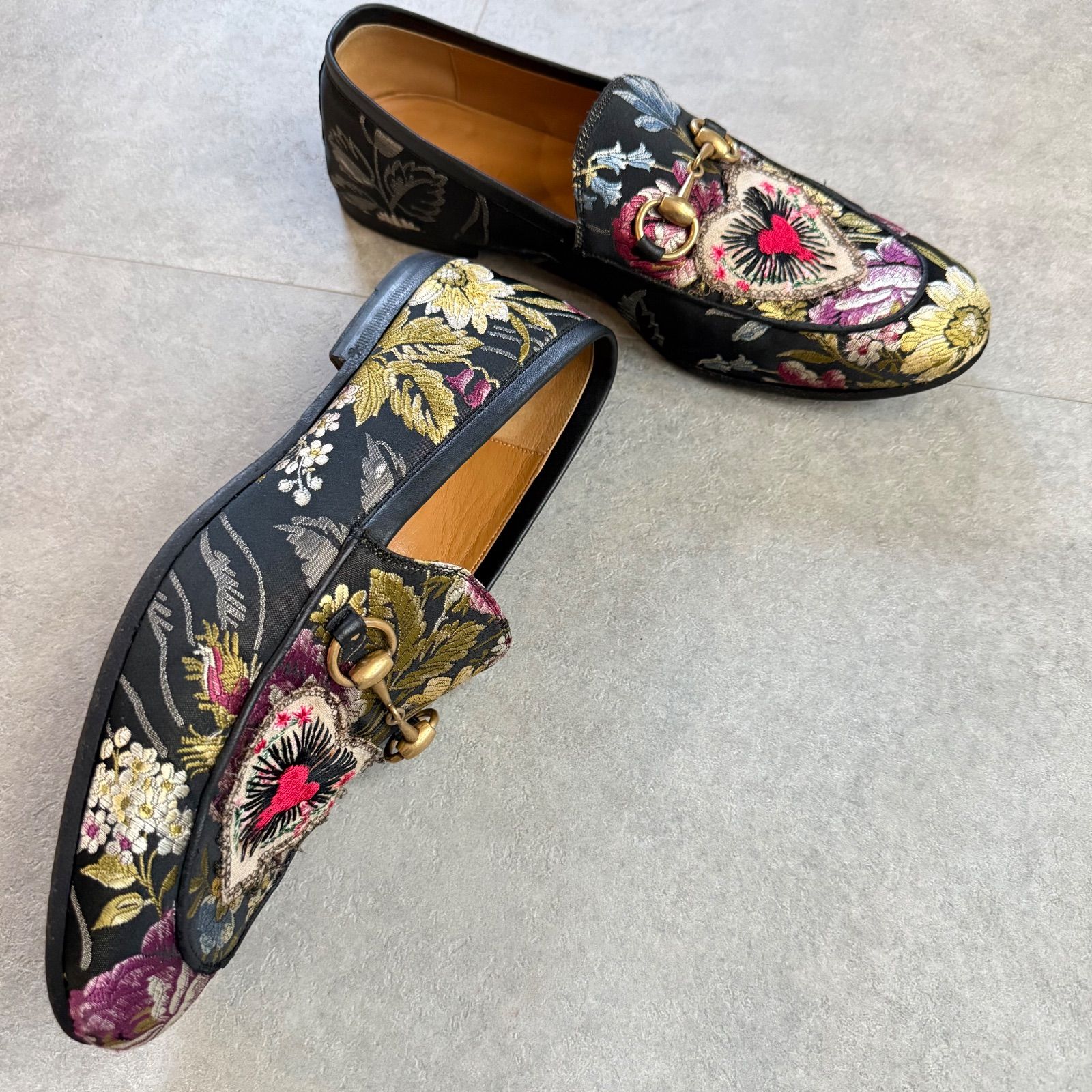 希少 GUCCI グッチ ホースビットローファー プリンスタウン フローラル