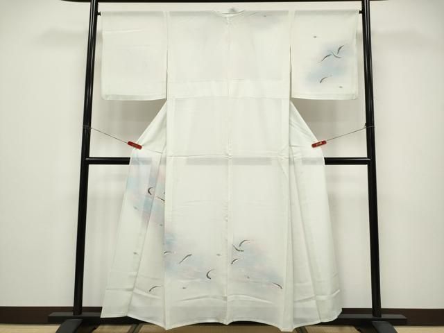 平和屋着物＊夏物　訪問着　絽　鮎　暈し染め　正絹　逸品　CABG3228tx