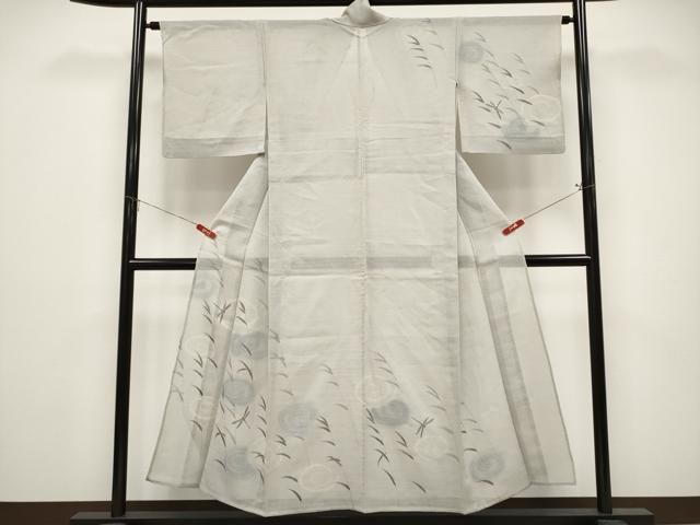 平和屋着物＊夏物　訪問着　紗　手描き　絞り　トンボ　正絹　逸品　CABG3231tx