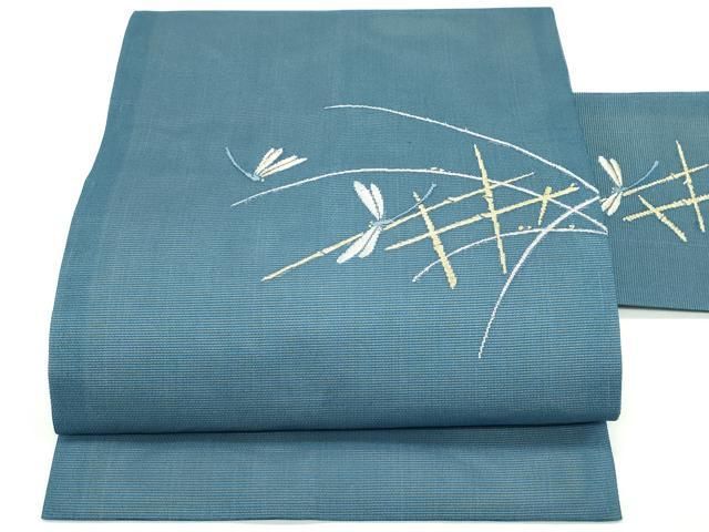 平和屋着物＊夏物　九寸名古屋帯　トンボ　金銀糸　正絹　逸品　未使用　CABF4667rv
