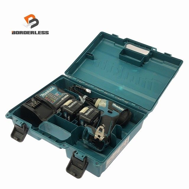 ☆中古品☆makita マキタ 10.8V 充電式インパクトドライバー TD111DSMX バッテリー2個(10.8V4.0Ah) 充電器付 コードレス128377