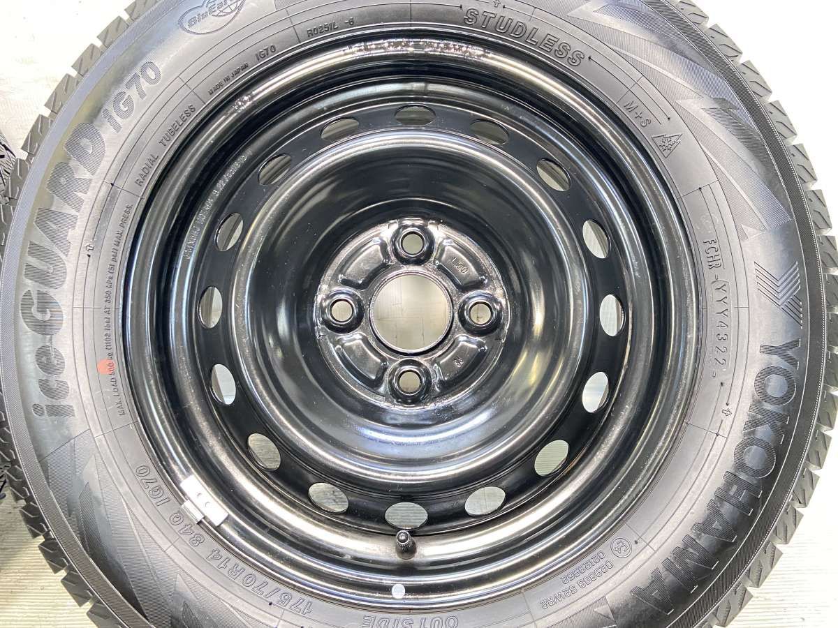 中古 175/70R14 スタッドレスタイヤ アルミ 4本セット ヨコハマ アイス 