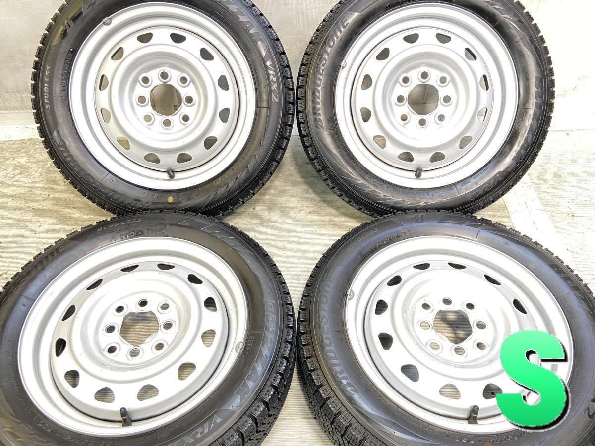 155/65R14 ブリヂストン ブリザック VRX2 MN 14x4.5 100/114.3-4穴 中古タイヤ スタッドレスタイヤ ホイールセット 4本セット w14260324030