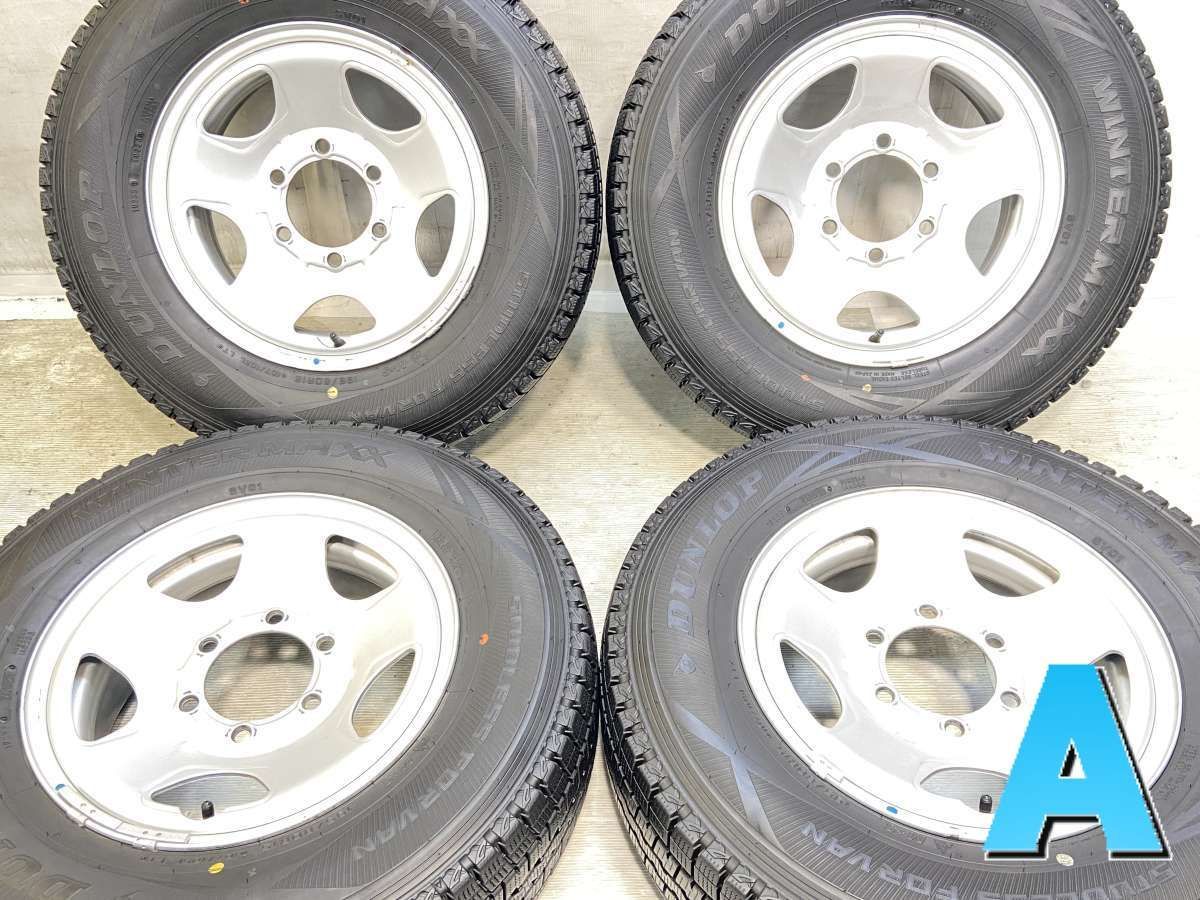 195/80R15 107/105LT ダンロップ ウィンターマックス SV01 　 S54A 15x6.0 139.7-6穴 中古タイヤ スタッドレスタイヤ ホイールセット 4本セット w15260415006