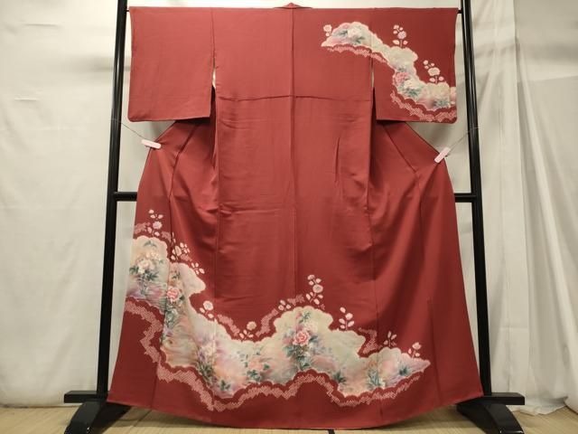 平和屋着物○訪問着 渡り橋枝花文 暈し染め 金彩 高島屋