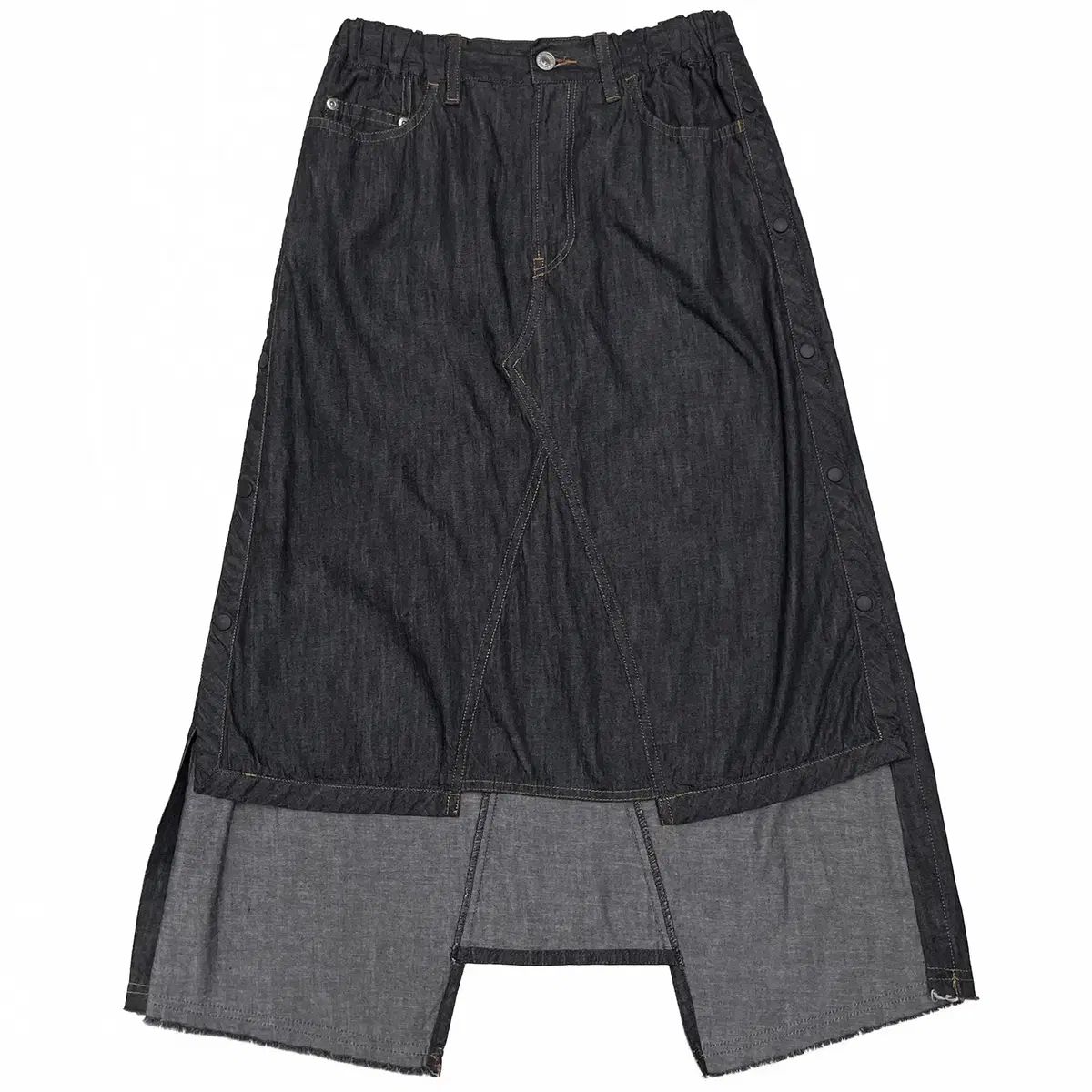 FLAREUP Asymmetrical Draped Long Skirt