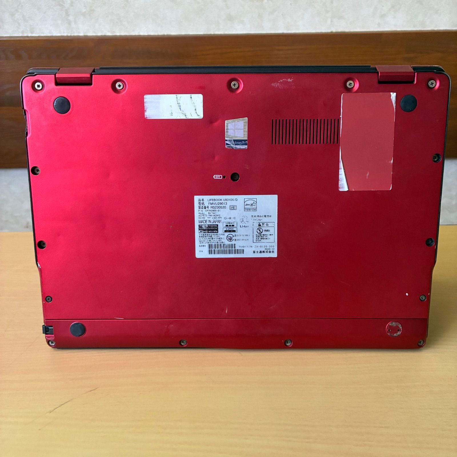 [ジャンク扱い] LIFEBOOK U9310/D LIFEBOOK ジャンク 富士通 U9310/D 赤 Core 富士通 U9310X⁄D 2026年