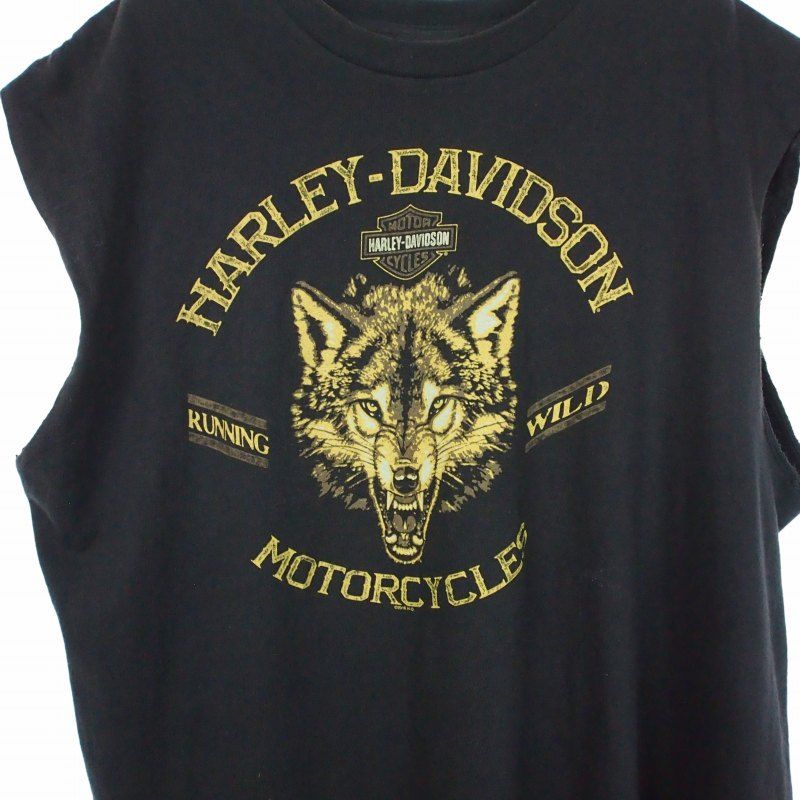 ハーレーダビッドソン HARLEY DAVIDSON カットオフ ロゴプリント 