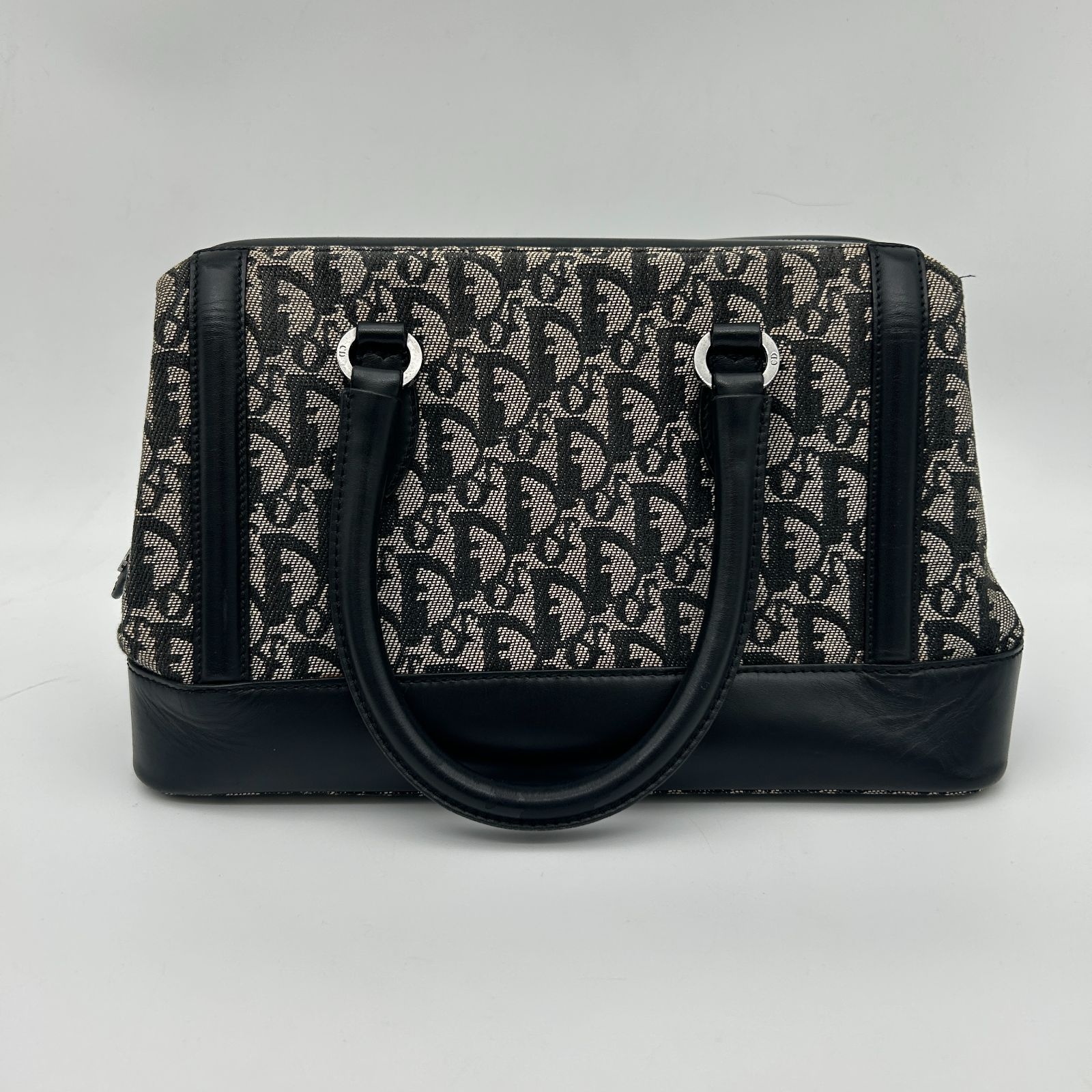 CHRISTIAN DIOR（クリスチャン ディオール） トロッター ハンドバッグ キャンバス レザー　【中古】