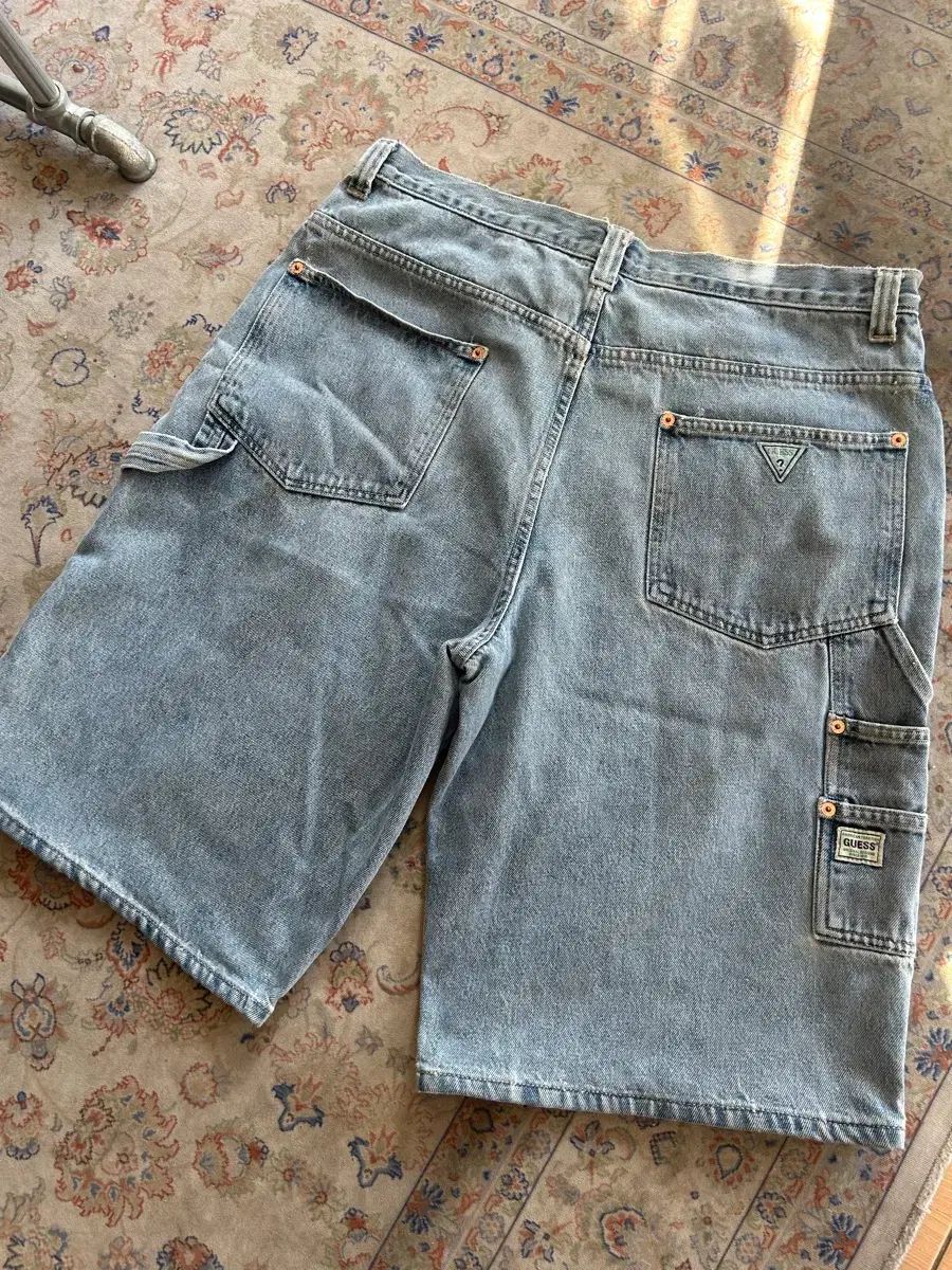 90s GUESS ゲス カーペンター デニムショートパンツ 36