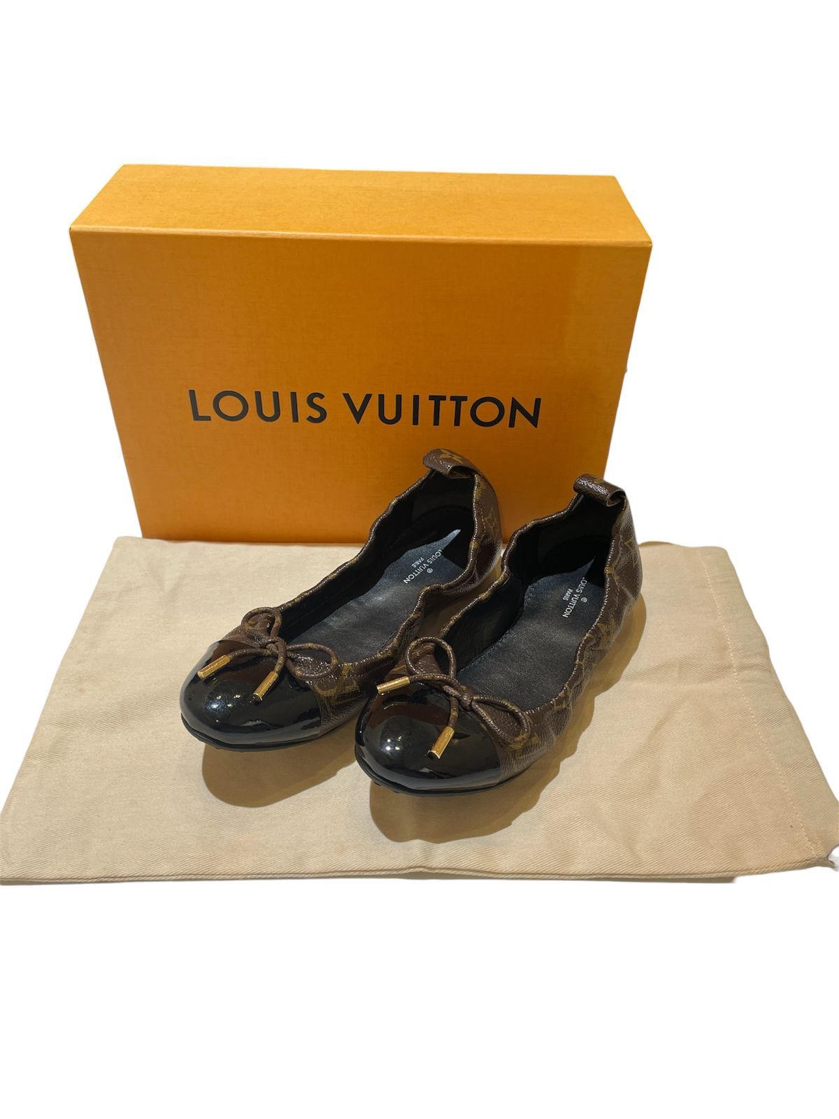 【管理番号-SK】LOUIS VUITTON ルイヴィトン モノグラム バレエシューズ 36 中古 現状品