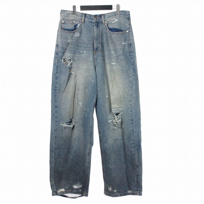 フレンズ FR(13)NDS 23AW HDKダメージワイドパンツ ダメージデニム ジーンズ F インディゴ 23A-PTL071-RF 12,709円