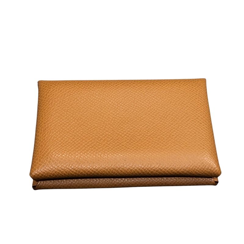 エルメス HERMES カルヴィ B刻 ゴールド エプソン ユニセックス カードケース