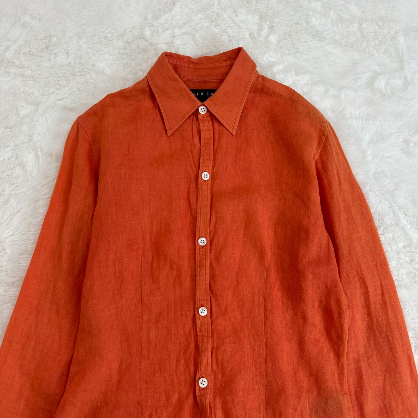 RALPH LAUREN ラルフローレン 長袖シャツ ブラウス リネンシャツ 麻100