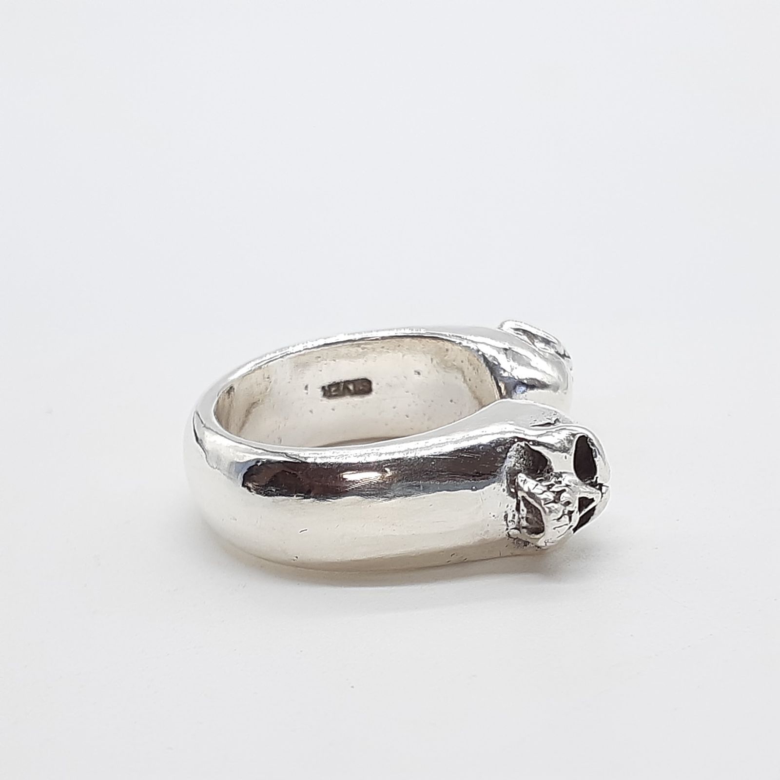THIRTEEN DESIGNS サーティーンデザインズ リング シルバー SILVER KR-12 DOUBLE MAD FACE RING