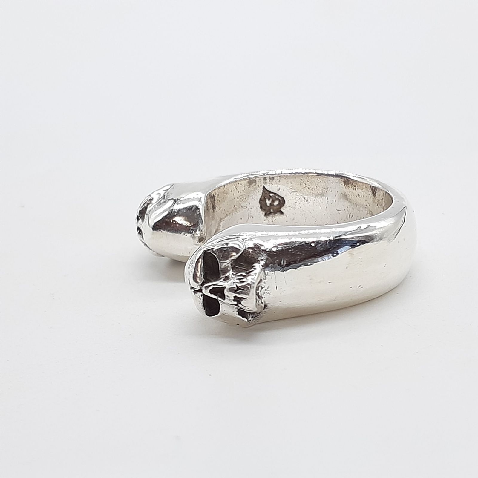 THIRTEEN DESIGNS サーティーンデザインズ リング シルバー SILVER KR-12 DOUBLE MAD FACE RING